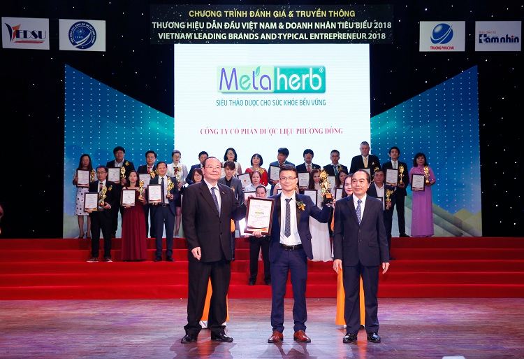 Metaherb vinh dự nhận giải top 10 thương hiệu dẫn đầu Việt Nam